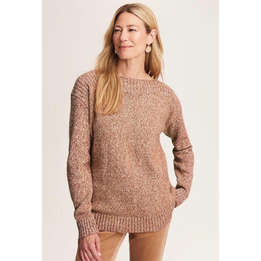 J. Jill Bronze Marl Knit Boat Neck Sweater Plus Size 2X New 332861